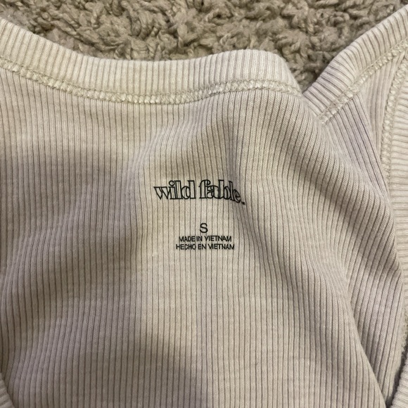 Wild Fable Cream Ribbed Tank - Picture 2 of 2